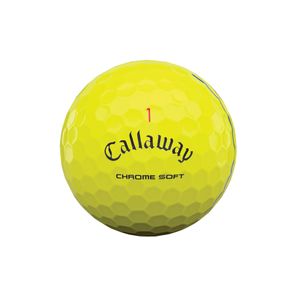 Callaway Chrome Soft Triple Track Golf Balls 5001773-Yellow DOZEN, yellow