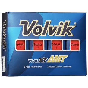 Volvik Vivid XT AMT Golf Balls 5004535-Red Dozen, red