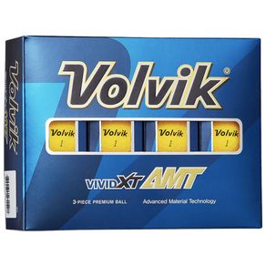 Volvik Vivid XT AMT Golf Balls 5004537-Yellow Dozen, yellow