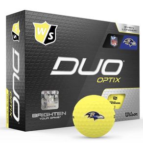 Wilson Wilson Duo Optix NFL Yellow Golf Balls 5005069-Baltimore Ravens  Size dozen