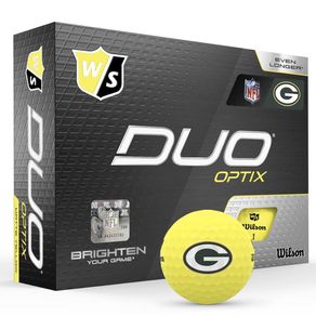 Wilson Wilson Duo Optix NFL Yellow Golf Balls 5005070-Green Bay Packers  Size dozen