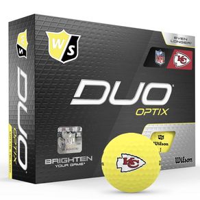 Wilson Wilson Duo Optix NFL Yellow Golf Balls 5005072-Kansas City Chiefs  Size dozen