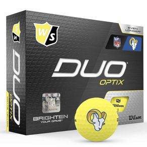 Wilson Wilson Duo Optix NFL Yellow Golf Balls 5005073-Los Angeles Rams  Size dozen