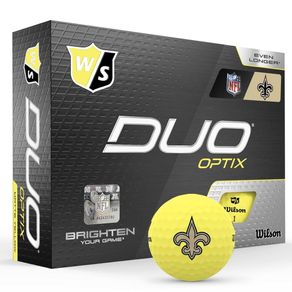 Wilson Wilson Duo Optix NFL Yellow Golf Balls 5005076-New Orleans Saints  Size dozen