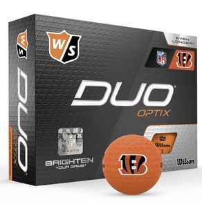 Wilson Duo Optix NFL Orange Golf Balls 5005097-Cincinnati Bengals  Size dozen