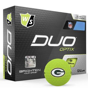 Wilson Duo Optix NFL Green Golf Balls 5005106-Green Bay Packers  Size dozen