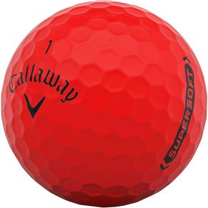 Callaway Supersoft Matte Golf Balls 5006453-Red DOZEN, red