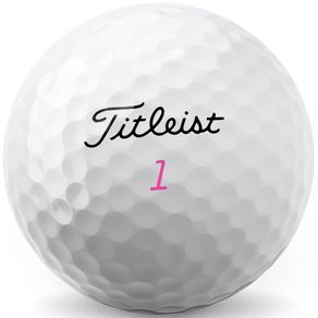 Titleist Pro V1 Golf Balls w/ Pink Play # 5008167-White/Pink Dozen, white/pink