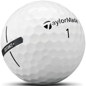 TaylorMade Distance+ Golf Balls 5008480-White Dozen, white