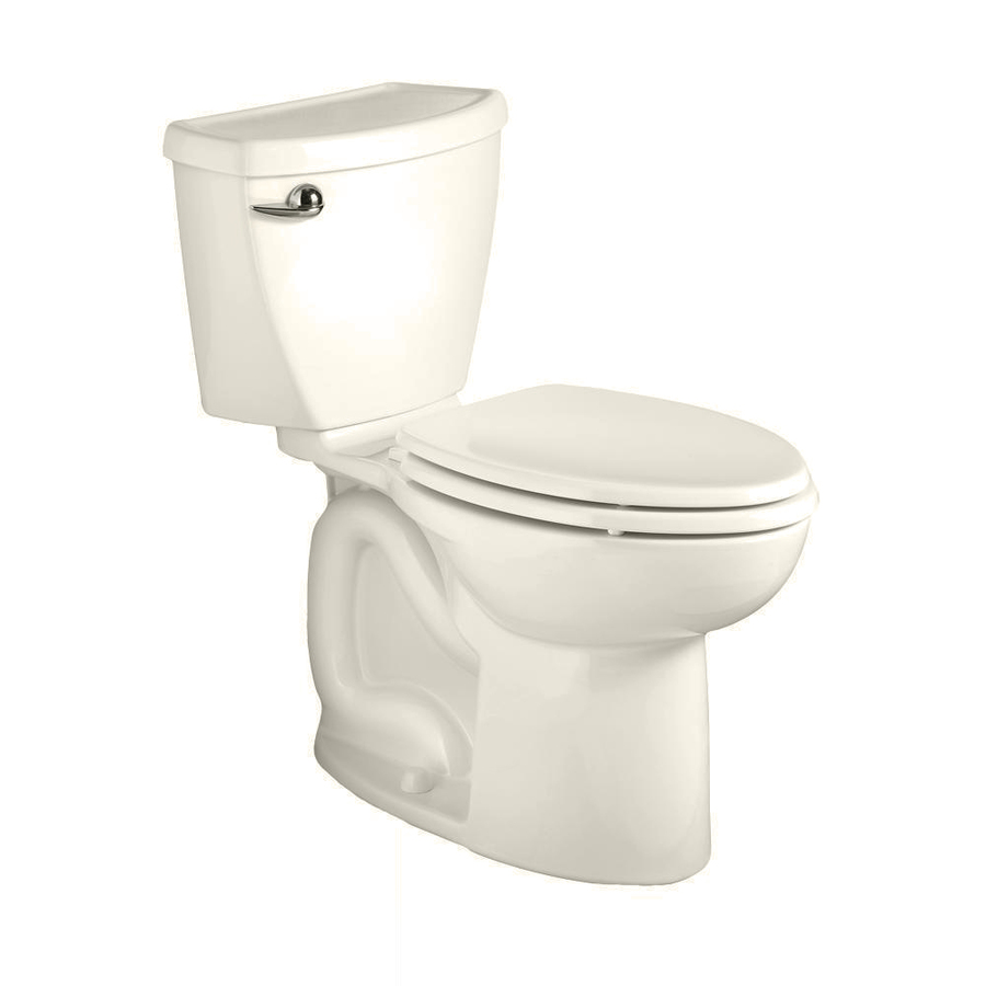 American Standard Cadet 3 Linen WaterSense Elongated Standard Height 2-Piece Toilet 12-in Rough-In Size in Off-White | 270CA101.222