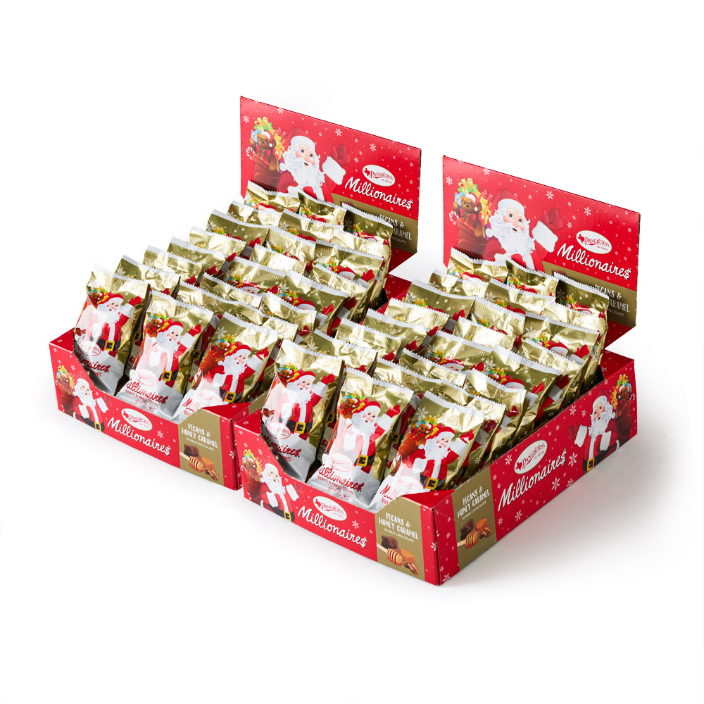 1 oz. milk chocolate millionaires santas, case of 36 | chocolates | by pangburns