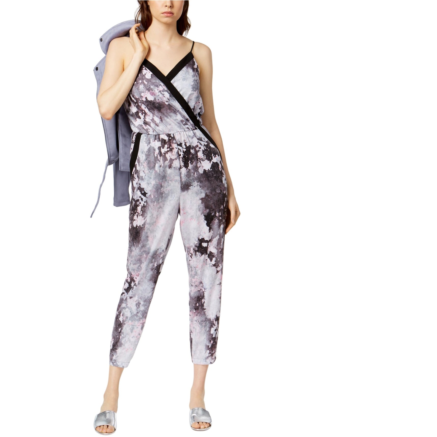 Bar Iii Womens Printed Jumpsuit