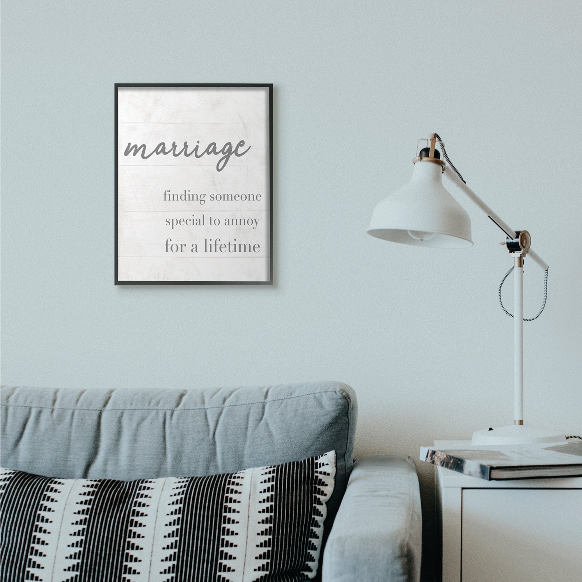 Stupell Industries Marriage Someone Special To Annoy Funny Family Home Word Design Framed Wall Art, Proudly Made in USA