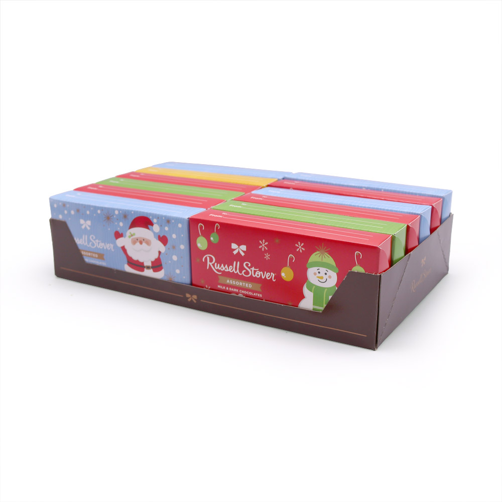 assorted chocolate christmas characters box 1.7 oz. , pack of 12 | chocolates | by russell stover