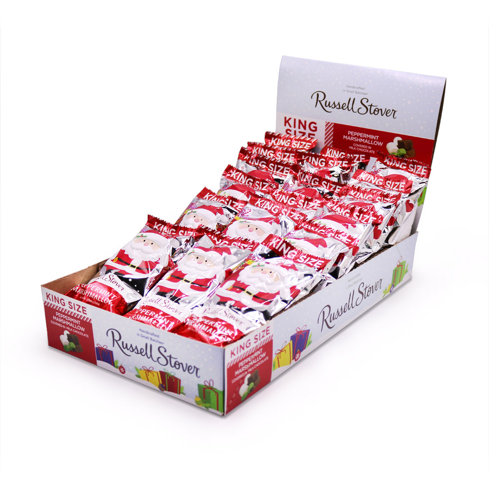 2.25 oz. milk chocolate peppermint marshmallow santa, case of 18 | chocolates | by russell stover