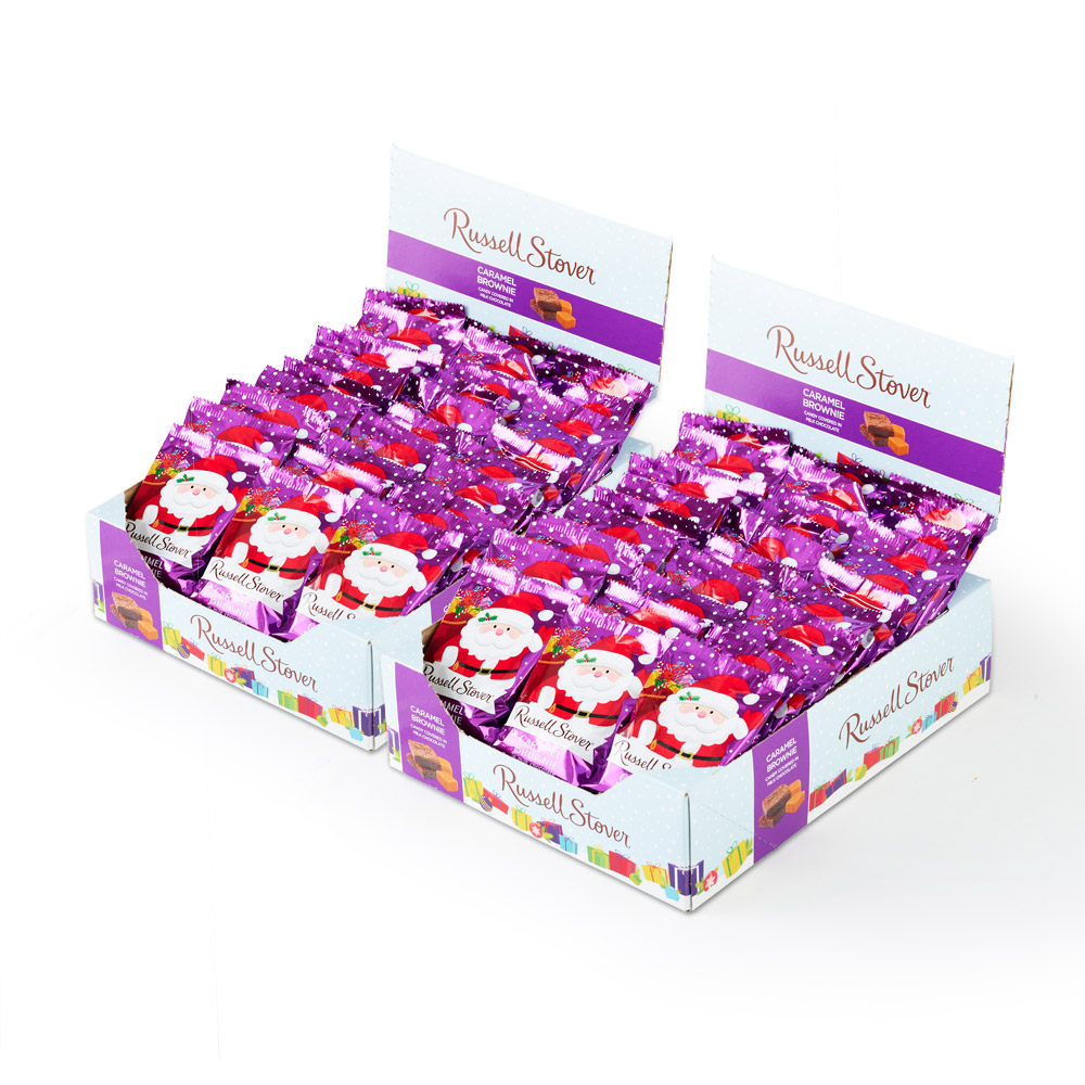 1 oz. milk chocolate caramel brownie santa, case of 36 | chocolates | by russell stover