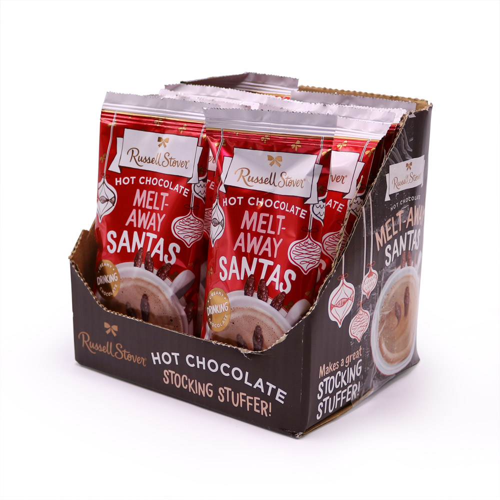 1.7 oz. hot chocolate melt-away santa, case of 12 | chocolates | by russell stover