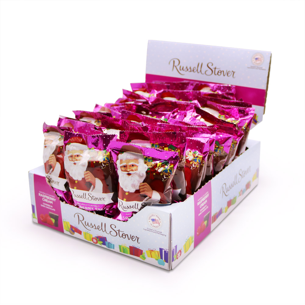 1 oz. dark chocolate raspberry cream santa, case of 36 | chocolates | by russell stover