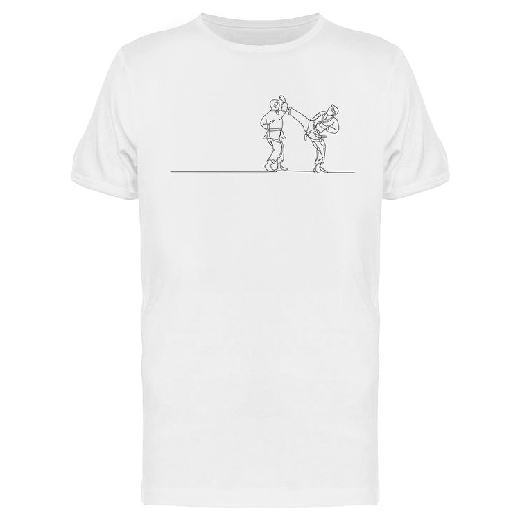 Sinlge Line Fight With Kick Tee Men's -Image by Shutterstock