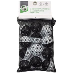 Jef World Of Golf High Impact Whiffle Balls -  Size 12 pack 6000570-Black/White  Size 12 pack, black/white