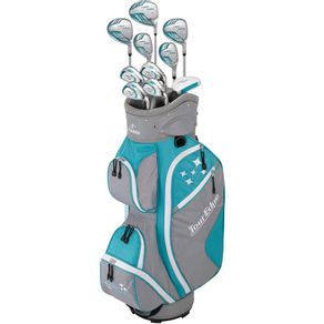 Tour Edge Women\'s Lady Edge 11PC Package Set - Graphite 6001865-Turquoise/White  Size standard Left 11PC, turquoise/white