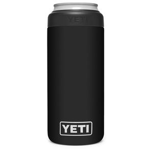 YETI Rambler 12oz Colster Slim Can Insulator 6002065-Black, black
