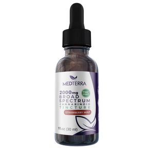 Medterra Broad Spectrum Cannabinoid Strawberry Tincture - 2,000MG 6002197- Size 1 oz