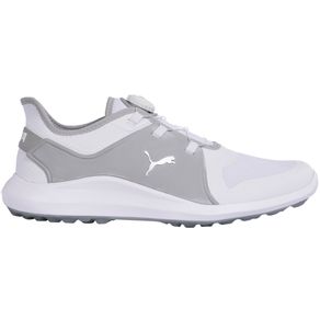 Puma Men\'s Ignite Fasten Size 8 Disc Spikeless Golf Shoes 600412 Size 8-Puma White/Puma Silver/High Rise  Size 8 M, puma white/puma silver/high rise