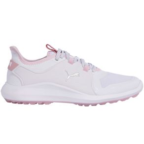 Puma Women\'s Ignite Fasten8 Spikeless Golf Shoes  Size 6004538-Puma White/Puma Silver/Pink Lady  Size 6 M, puma white/puma silver/pink lady