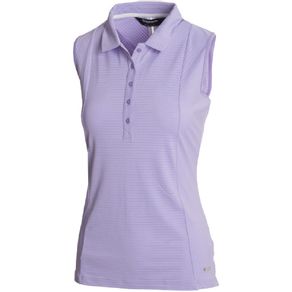 Sunice Women\'s Kadee Jacquard Sleeveless Polo 6005751-Lavender  Size md, lavender