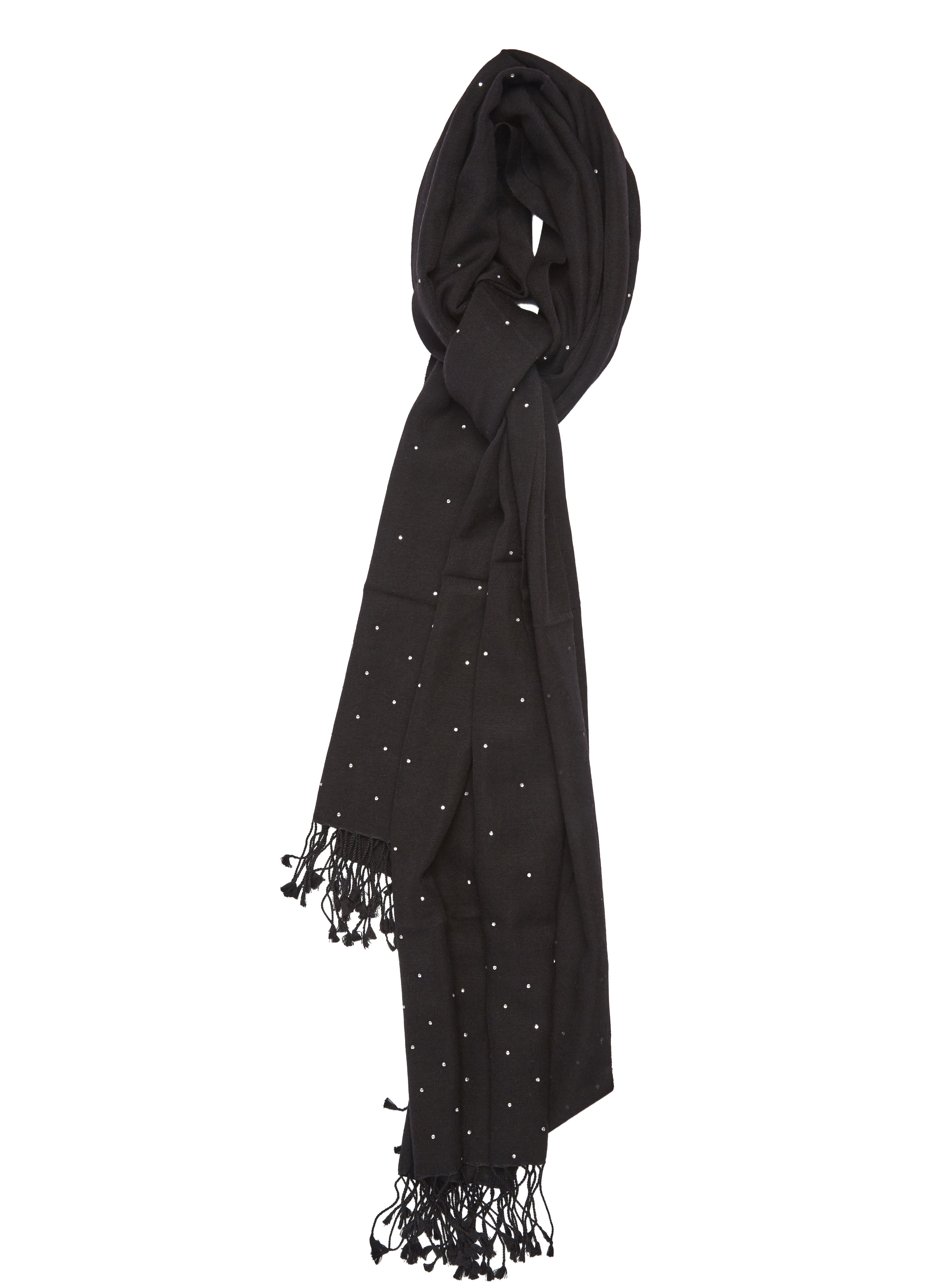 Pashmina Shawl with Swarovski crystals - Galaxy (Black)