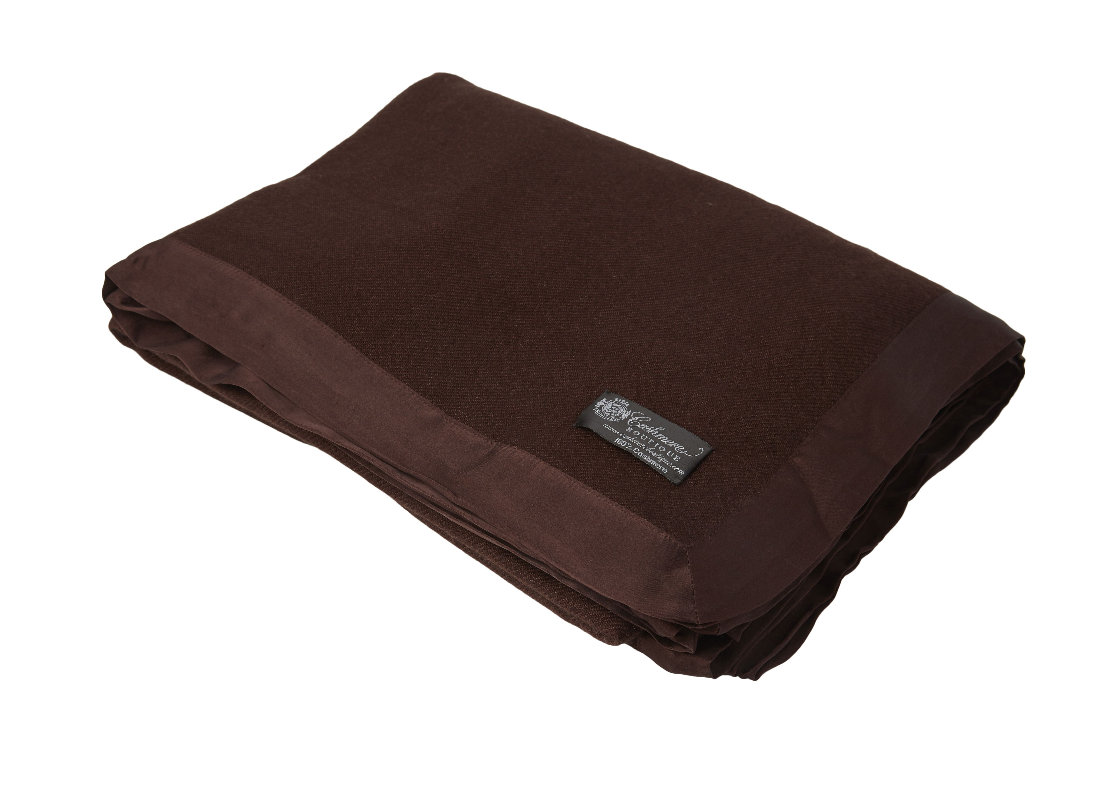 Pure Cashmere Twin Blanket in 4 Ply (Espresso, 60\