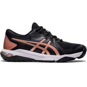 Asics Women\'s Gel Course Glide Spikeless Golf Shoes 7000090-Black/Rose Gold  Size 6 M, black/rose gold