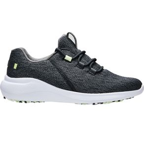 FootJoy Women\'s Flex Coastal Spikeless Golf Shoes 7000269-Black/Charcoal/Lime  Size 11 M, black/charcoal/lime