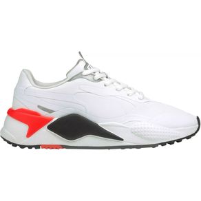 Puma Men\'s RS-G Spikeless Golf Shoes 7000341-Puma White/Puma Black/High Risk Red  Size 12 M, puma white/puma black/high risk red