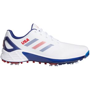 adidas Men\'s ZG21 Golf Shoes 7000645-White/Crew Navy/Vivid Red  Size 7.5 M, white/crew navy/vivid red