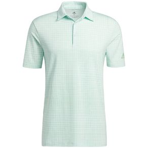 adidas Men\'s Ultimate365 Allover Print Primegreen Polo 7001809-Halo Mint/Semi Screaming Green  Size md, halo mint/semi screaming green