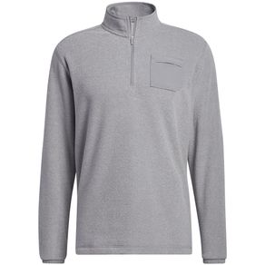 adidas Men\'s Primegreen Pocket Quarter Zip Pullover 7001960-Gray Three Melange  Size lg, gray three melange