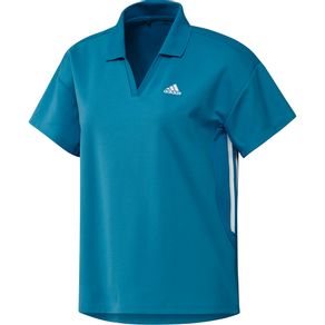 adidas Women\'s 3-Stripes Primegreen Polo 7002633-Sonic Aqua  Size md, sonic aqua