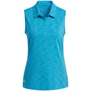 adidas Women\'s Space-Dye Sleeveless Polo 7002721-Sonic Aqua  Size xs, sonic aqua