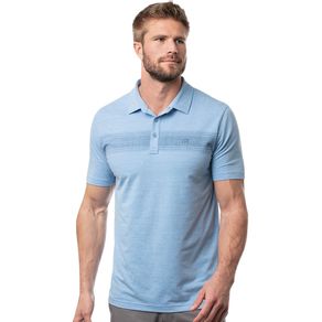 TravisMathew Men\'s Heater 2.0 Polo 7003195-Heather Lichen Blue  Size md, heather lichen blue