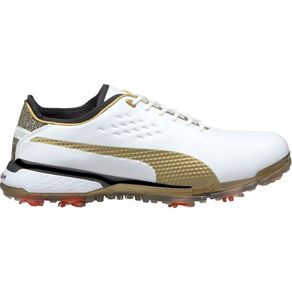 Puma Men\'s LE PTC PROADAPT Delta Gold Golf Shoes  Size 7003851-Puma White/Gold/Puma Black  Size 7 M, puma white/gold/puma black