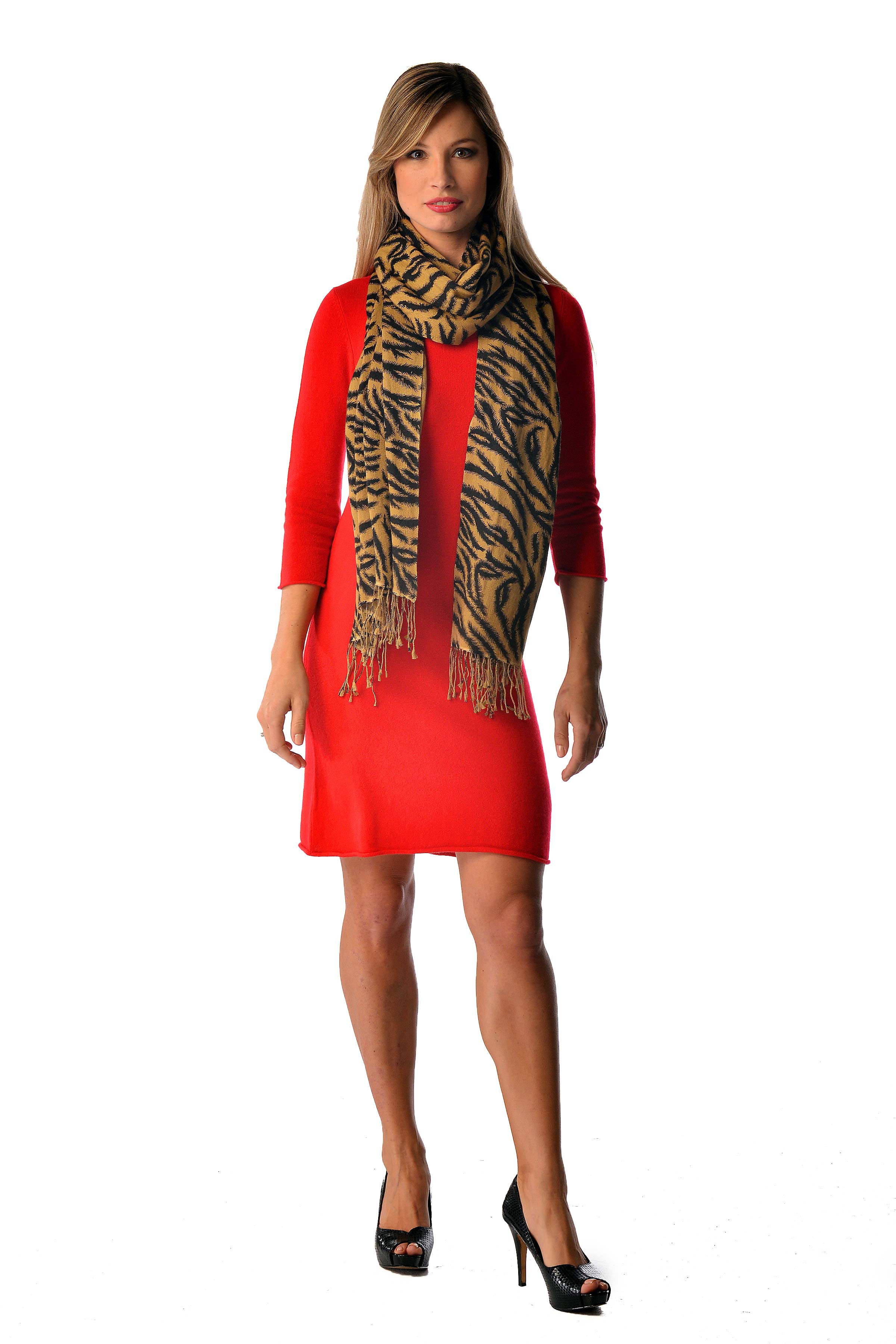 Pashmina Wrap in Animal Prints - Tiger (Tiger)