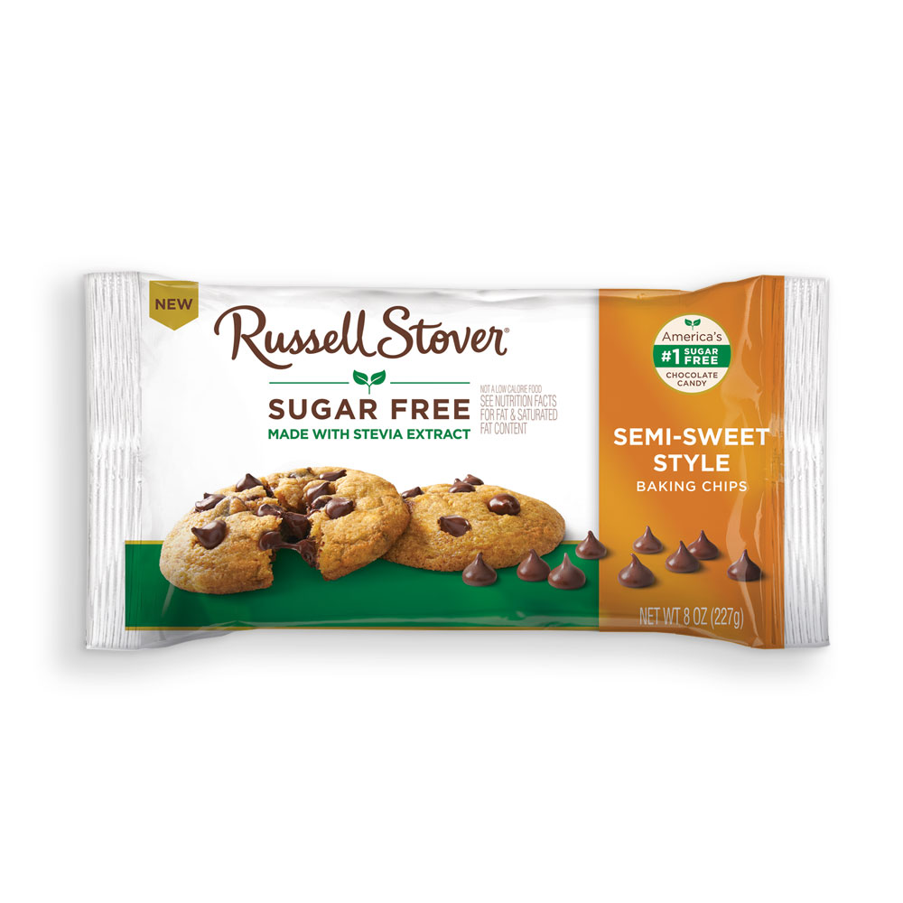 sugar free semi-sweet style baking chips, 8 oz. bag | build a box | chocolates | by russellstover