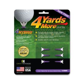 GreenKeepers 4 Yards More 4HYBRID Tees 912295- Size 6 pk