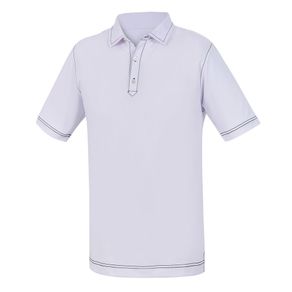 FootJoy Juniors\' Stretch Pique Contrast Stitch Polo Shirt 983541-White  Size sm, white