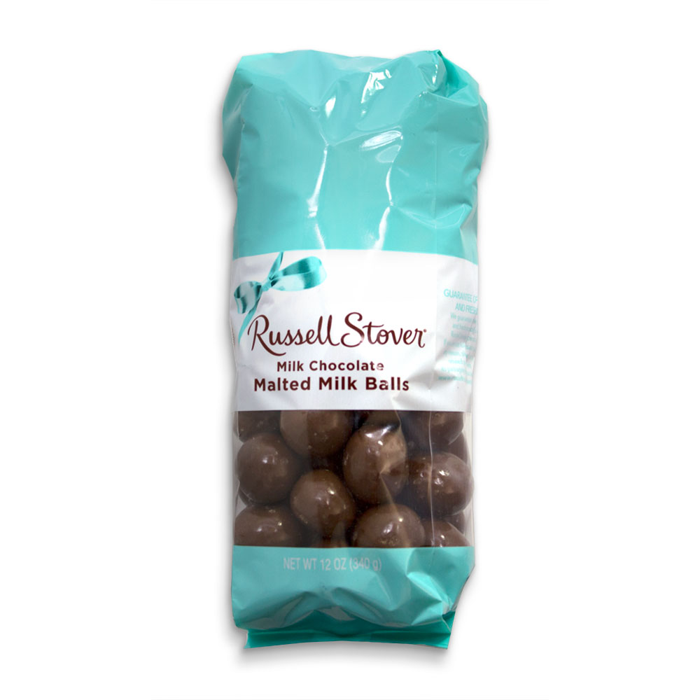 malted milk balls, 12 oz. bag | chocolates | by russell stover