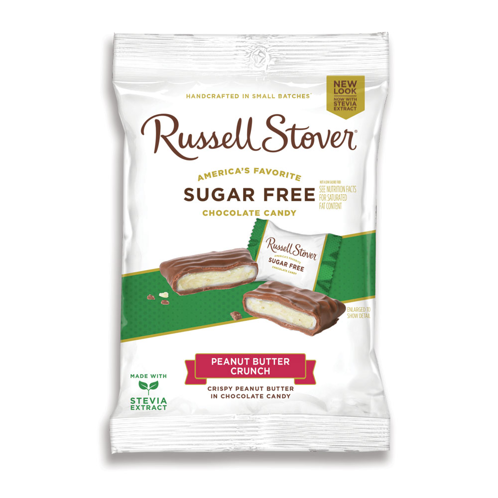 sugar free peanut butter crunch, 3 oz. bag | nuts & peanut butter | chocolates | by russell stover