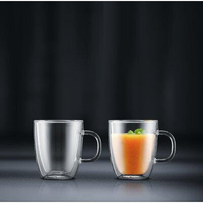 Bistro Double Wall Coffee Mug Bodum Capacity: 15 fl. oz., Set Size: 2