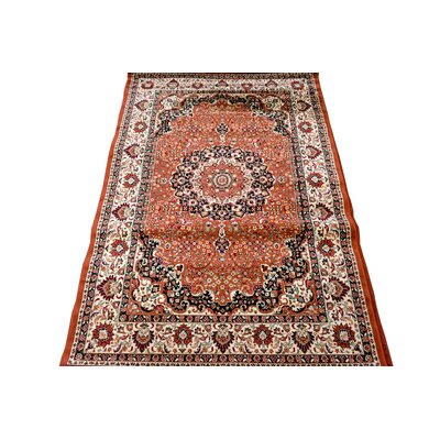 Lana Pumpkin Orange/Beige Area Rug Astoria Grand